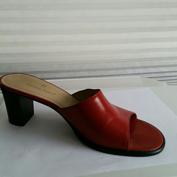 Etienne Aigner Red Slip-on Heels. 8M - Picture 1 of 4